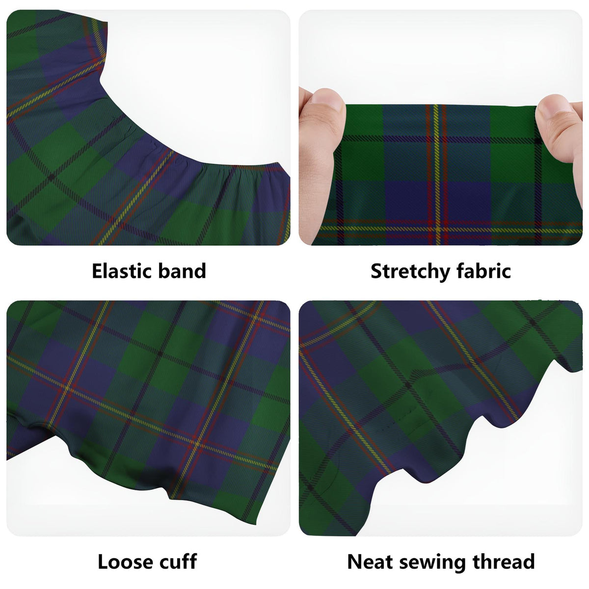 Carmichael Tartan Off Shoulder Long Dress - Tartan Vibes Clothing