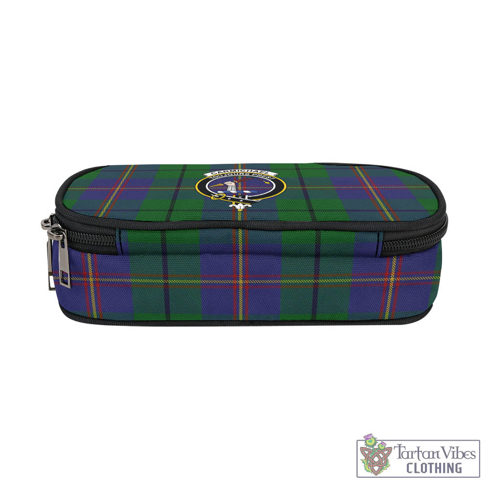 Tartan Vibes Clothing Carmichael Tartan Pen and Pencil Case with Family Crest