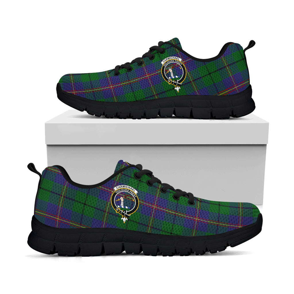 Carmichael Tartan Sneakers with Family Crest - Tartan Vibes Clothing