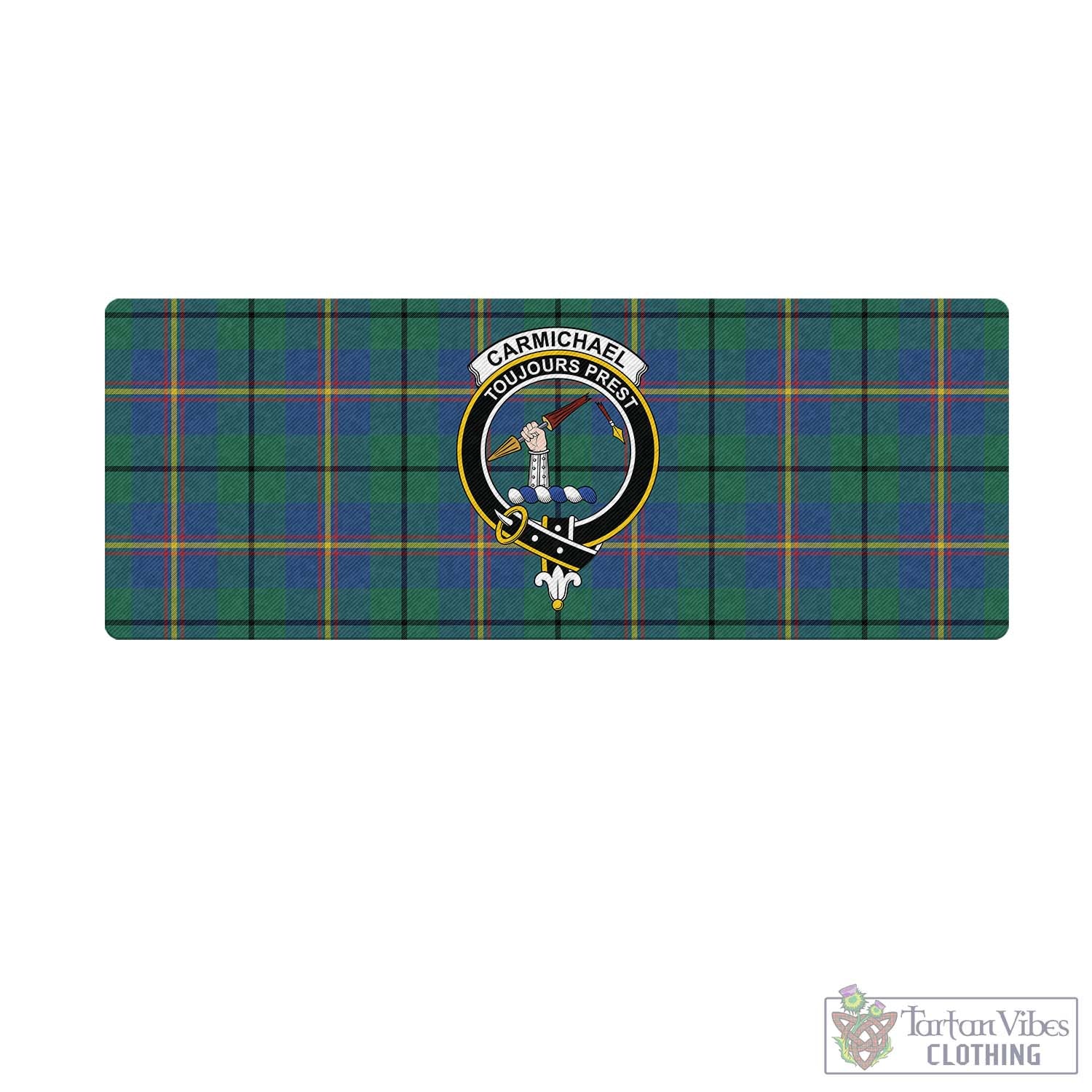 Tartan Vibes Clothing Carmichael Ancient Tartan Mouse Pad with Family Crest