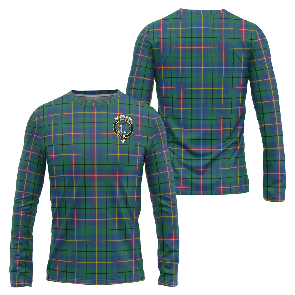 carmichael-ancient-tartan-long-sleeve-t-shirt-with-family-crest