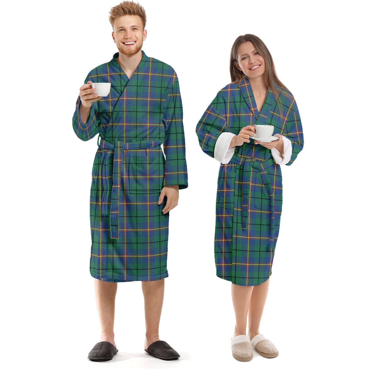 Carmichael Ancient Tartan Bathrobe Unisex S - Tartan Vibes Clothing