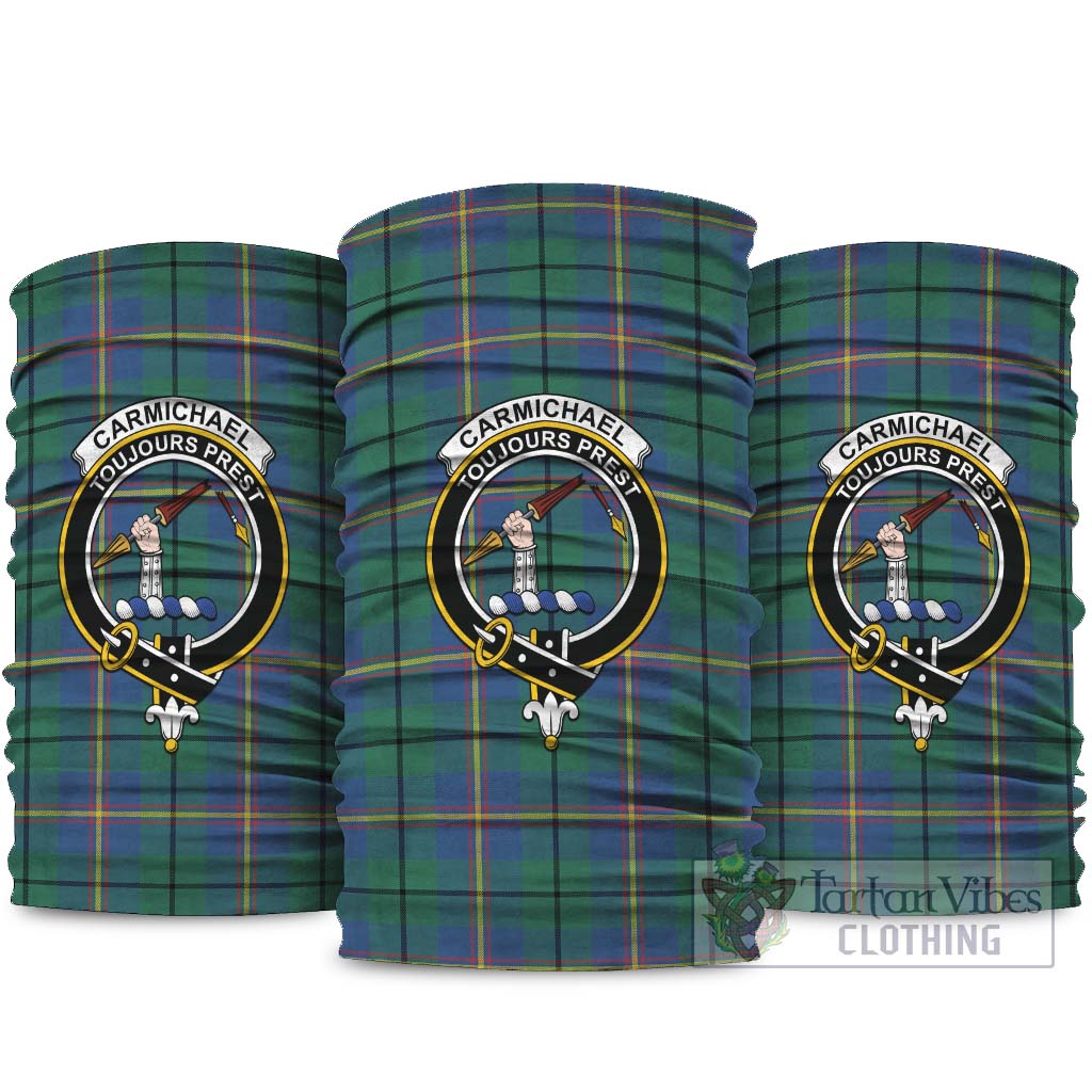 Carmichael Ancient Tartan Neck Gaiters, Tartan Bandanas, Tartan Head Band with Family Crest