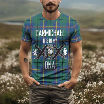 Carmichael Ancient Tartan T-Shirt with Family Crest DNA In Me Style