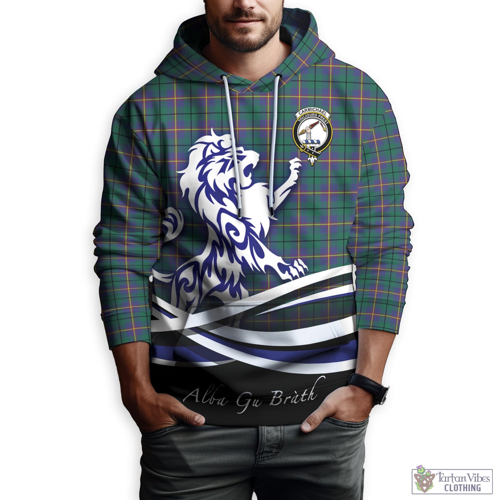 carmichael-ancient-tartan-hoodie-with-alba-gu-brath-regal-lion-emblem