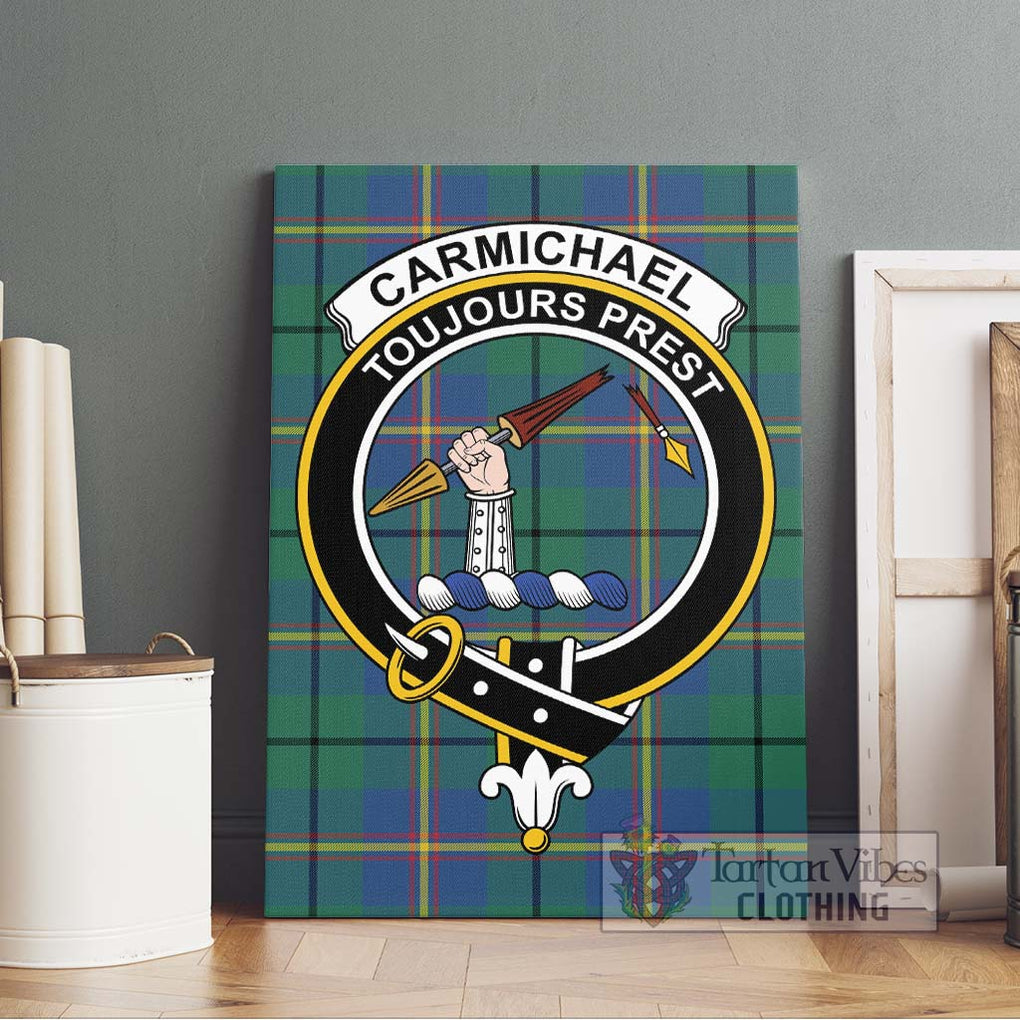 Carmichael Ancient Tartan Canvas Print Wall Art with Family Crest Without Frame - Tartan Vibes Clothing