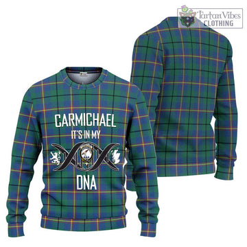 Carmichael Ancient Tartan Ugly Sweater with Family Crest DNA In Me Style