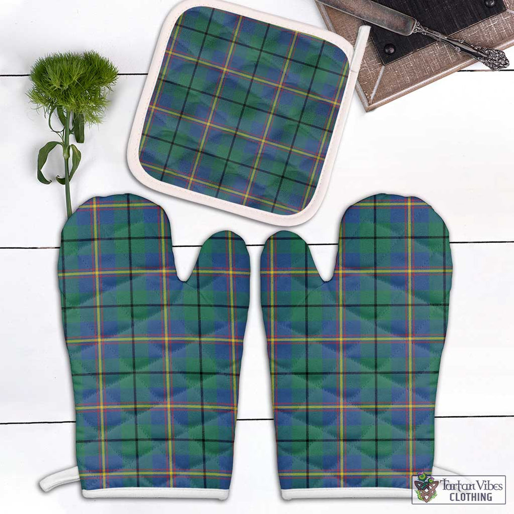 Carmichael Ancient Tartan Combo Oven Mitt & Pot-Holder Combo 1 Oven Mitt & 1 Pot-Holder White - Tartan Vibes Clothing