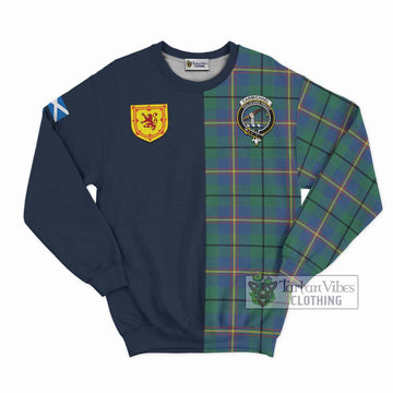 Carmichael Ancient Tartan Sweatshirt Alba with Scottish Lion Royal Arm Half Style