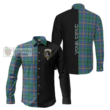 Carmichael Ancient Tartan Long Sleeve Button Shirt with Family Crest and Half Of Me Style