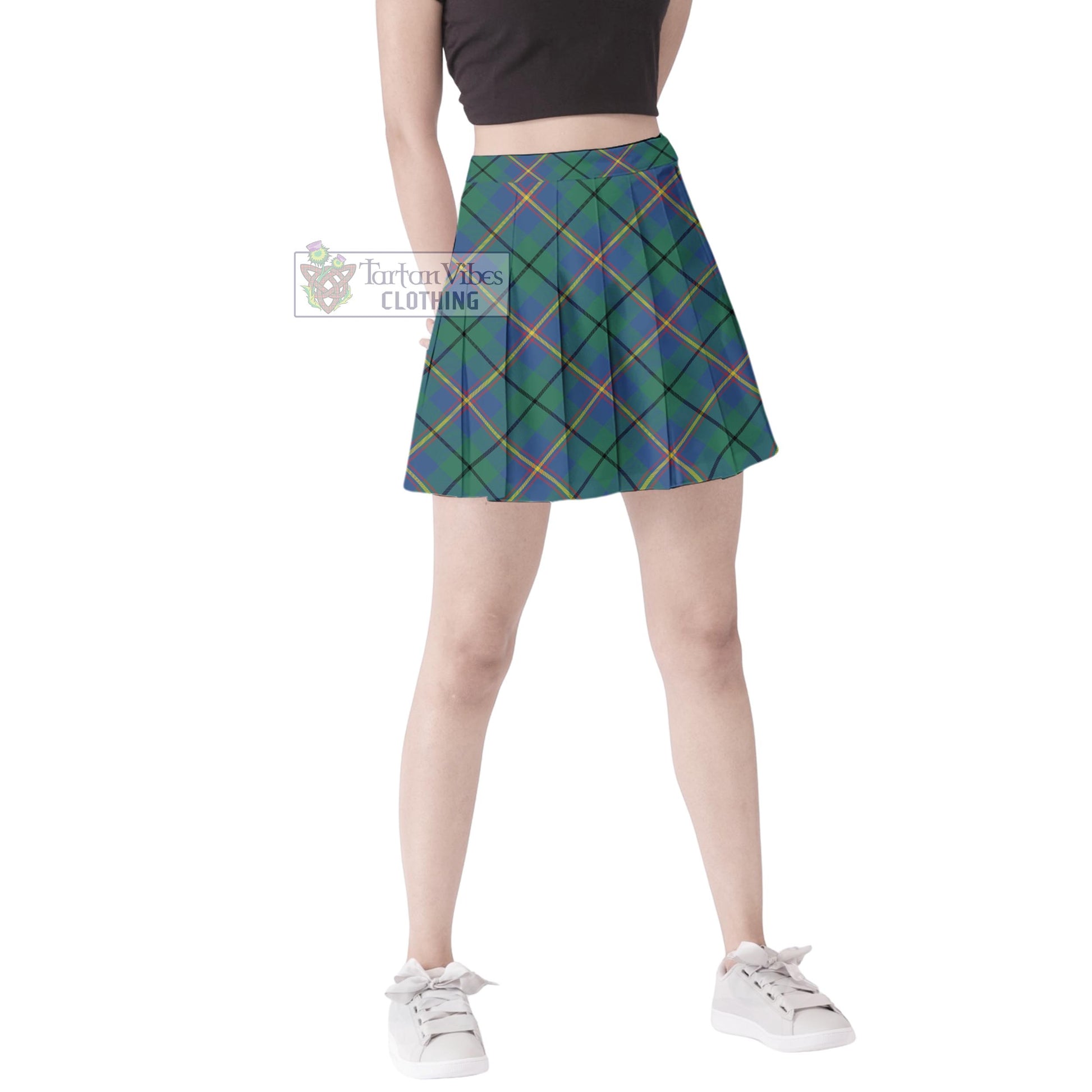 Tartan Vibes Clothing Carmichael Ancient Tartan Women's Plated Mini Skirt