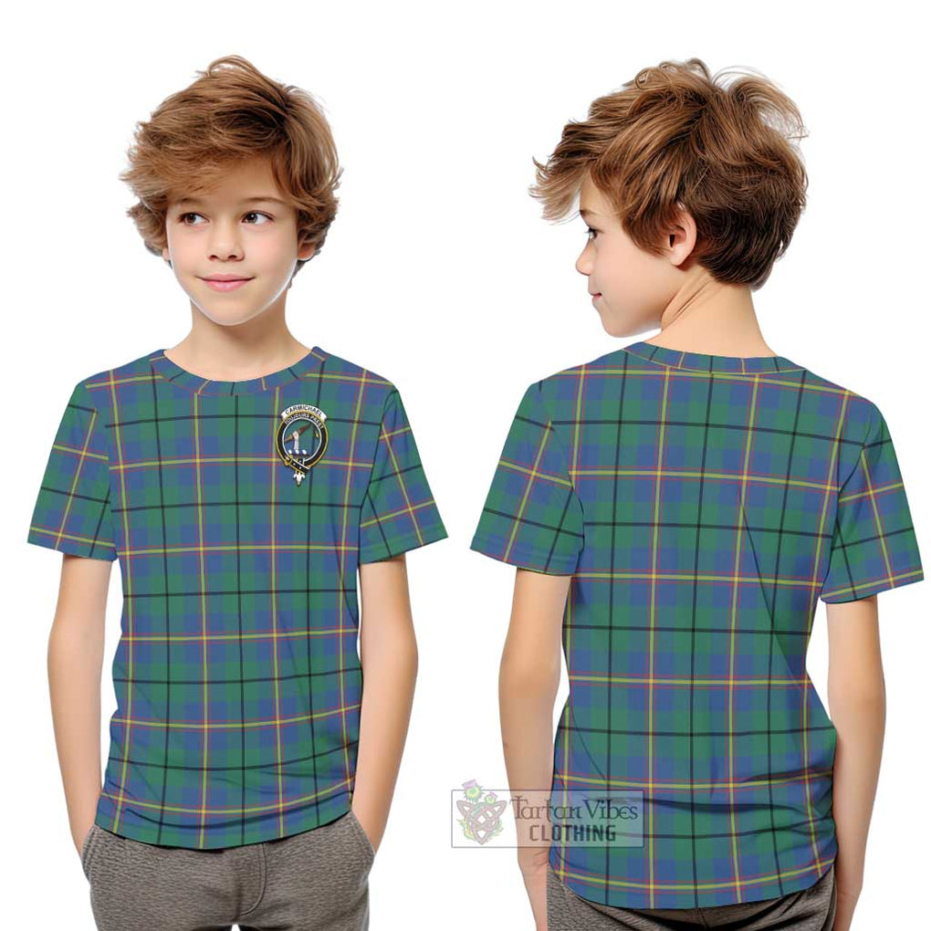 Carmichael Ancient Tartan Kid T-Shirt with Family Crest Youth XL Size14 - Tartanvibesclothing Shop