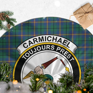 Carmichael Ancient Tartan Christmas Tree Skirt with Family Crest