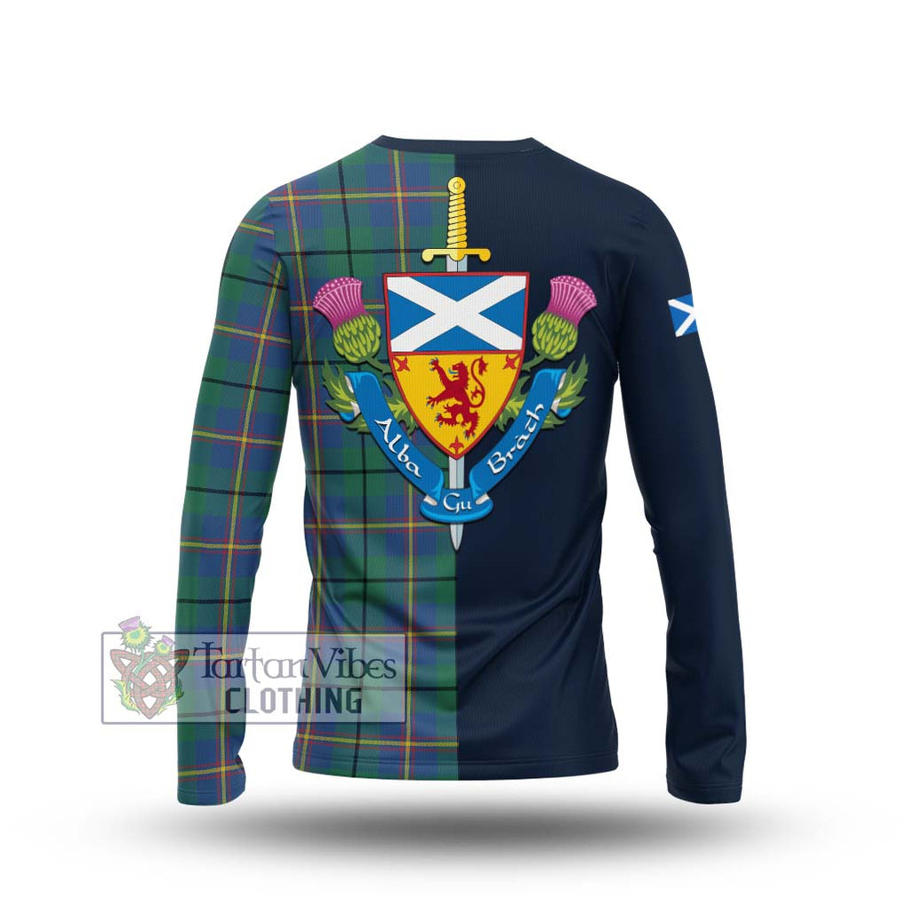 Tartan Vibes Clothing Carmichael Ancient Tartan Long Sleeve T-Shirt with Scottish Lion Royal Arm Half Style