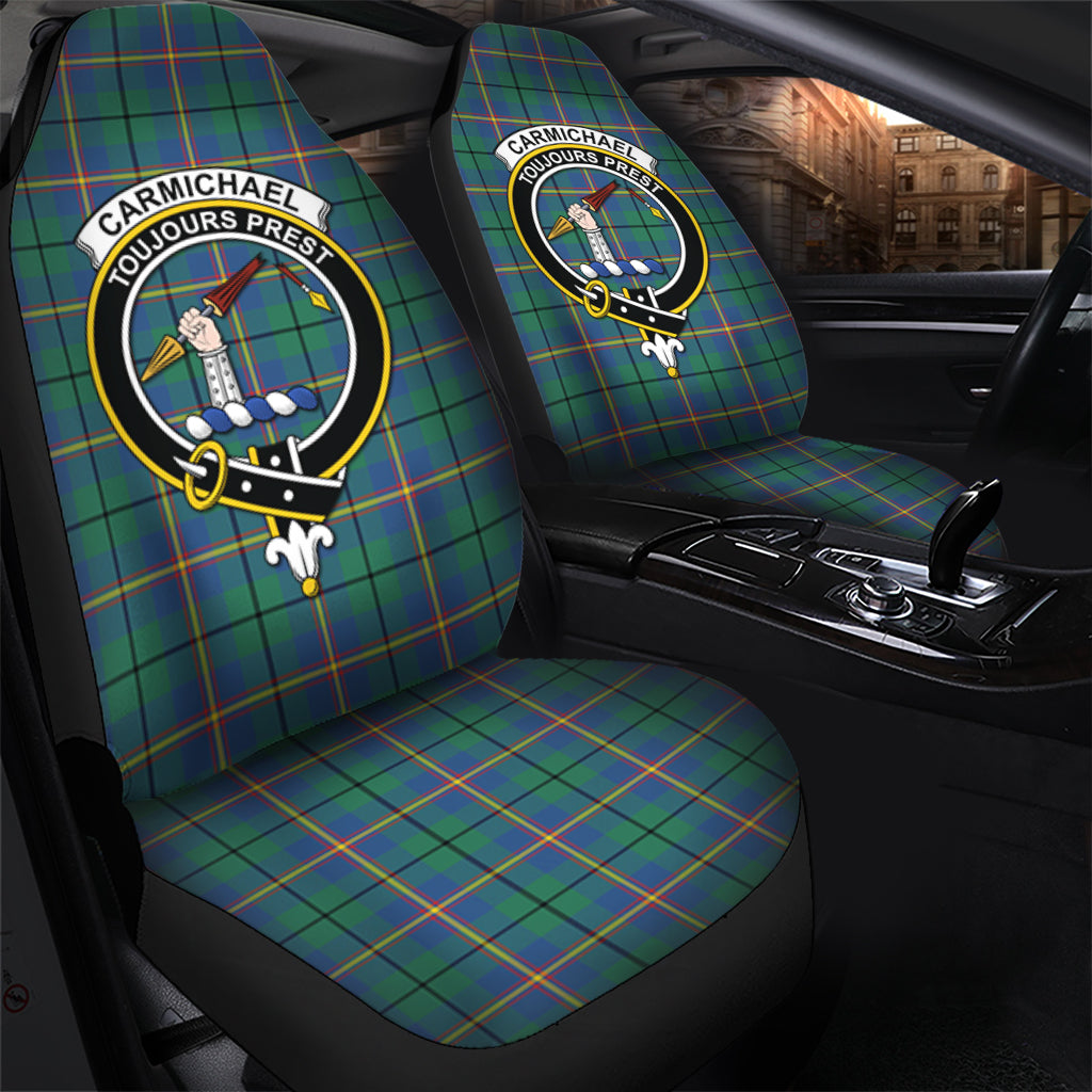 Carmichael Ancient Tartan Car Seat Cover with Family Crest - Tartanvibesclothing