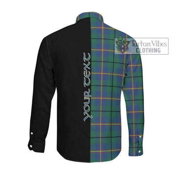 Carmichael Ancient Tartan Long Sleeve Button Shirt with Family Crest and Half Of Me Style