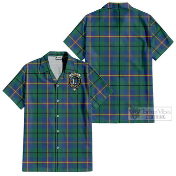 Carmichael Ancient Tartan Cotton Hawaiian Shirt with Family Crest