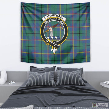 Carmichael Ancient Tartan Tapestry Wall Hanging and Home Decor for Room with Family Crest