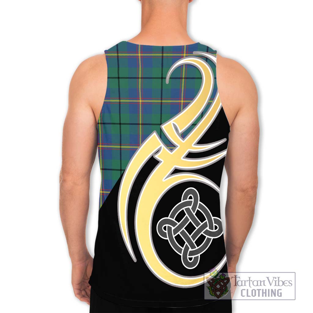 Carmichael Ancient Tartan Men's Tank Top with Family Crest and Celtic Symbol Style - Tartan Vibes Clothing