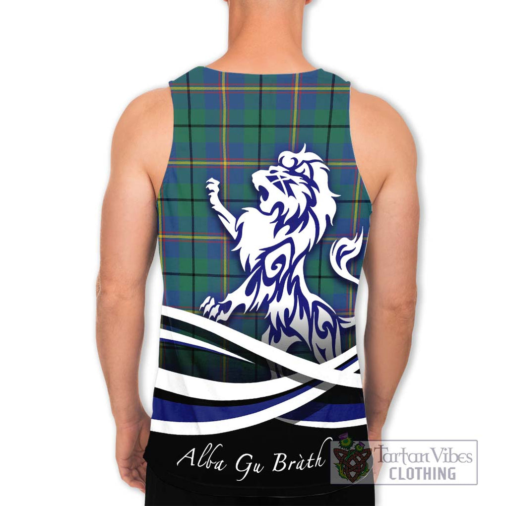 Carmichael Ancient Tartan Men's Tank Top with Alba Gu Brath Regal Lion Emblem - Tartanvibesclothing Shop