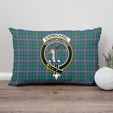 Carmichael Ancient Tartan Pillow Cover with Family Crest