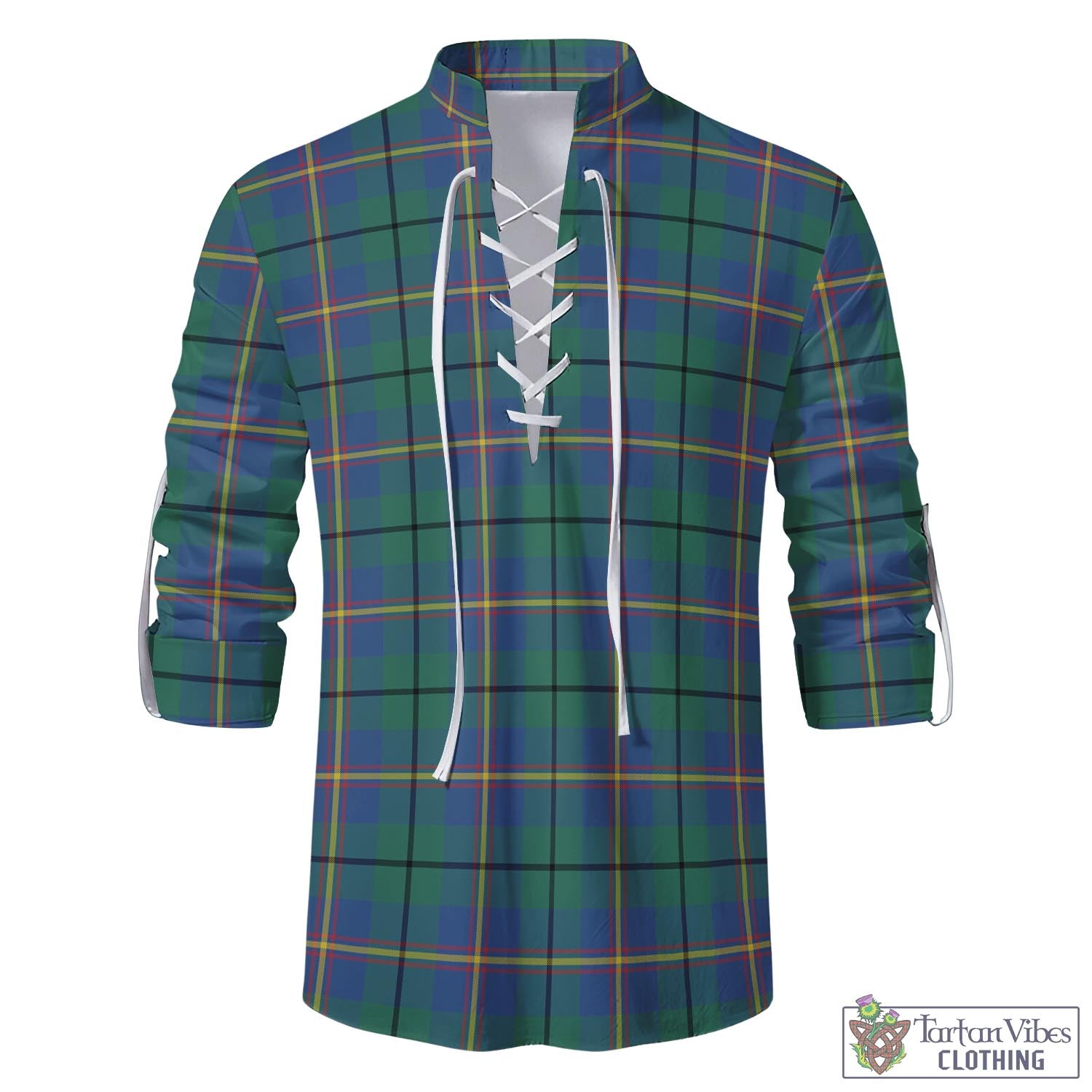 Tartan Vibes Clothing Carmichael Ancient Tartan Men's Scottish Traditional Jacobite Ghillie Kilt Shirt