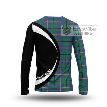 Carmichael Ancient Tartan Long Sleeve T-Shirt with Family Crest Circle Style