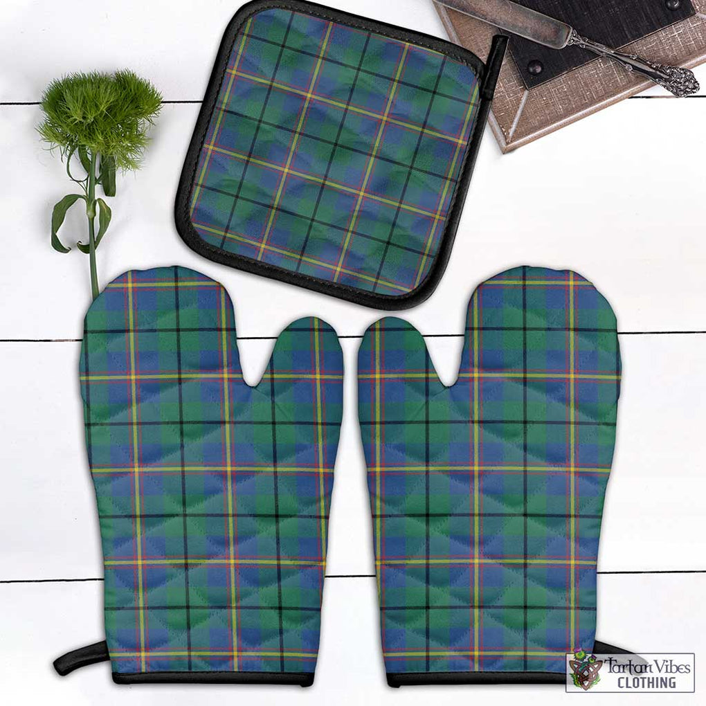 Carmichael Ancient Tartan Combo Oven Mitt & Pot-Holder Combo 1 Oven Mitt & 1 Pot-Holder Black - Tartan Vibes Clothing