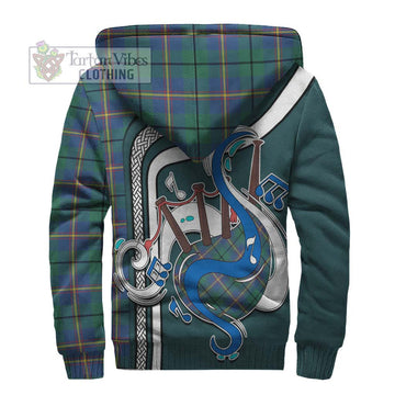 Carmichael Ancient Tartan Sherpa Hoodie with Epic Bagpipe Style