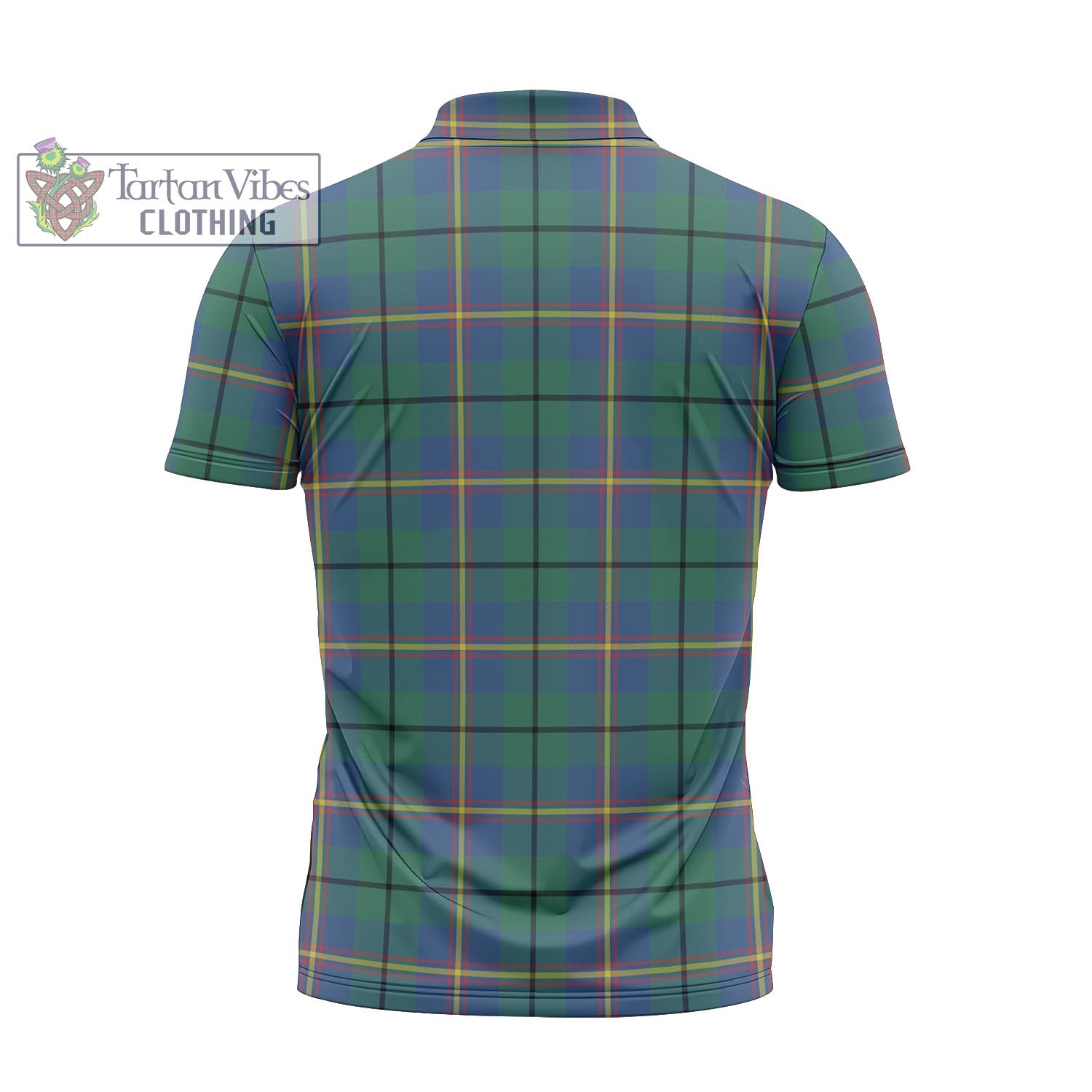 Tartan Vibes Clothing Carmichael Ancient Tartan Zipper Polo Shirt with Family Crest