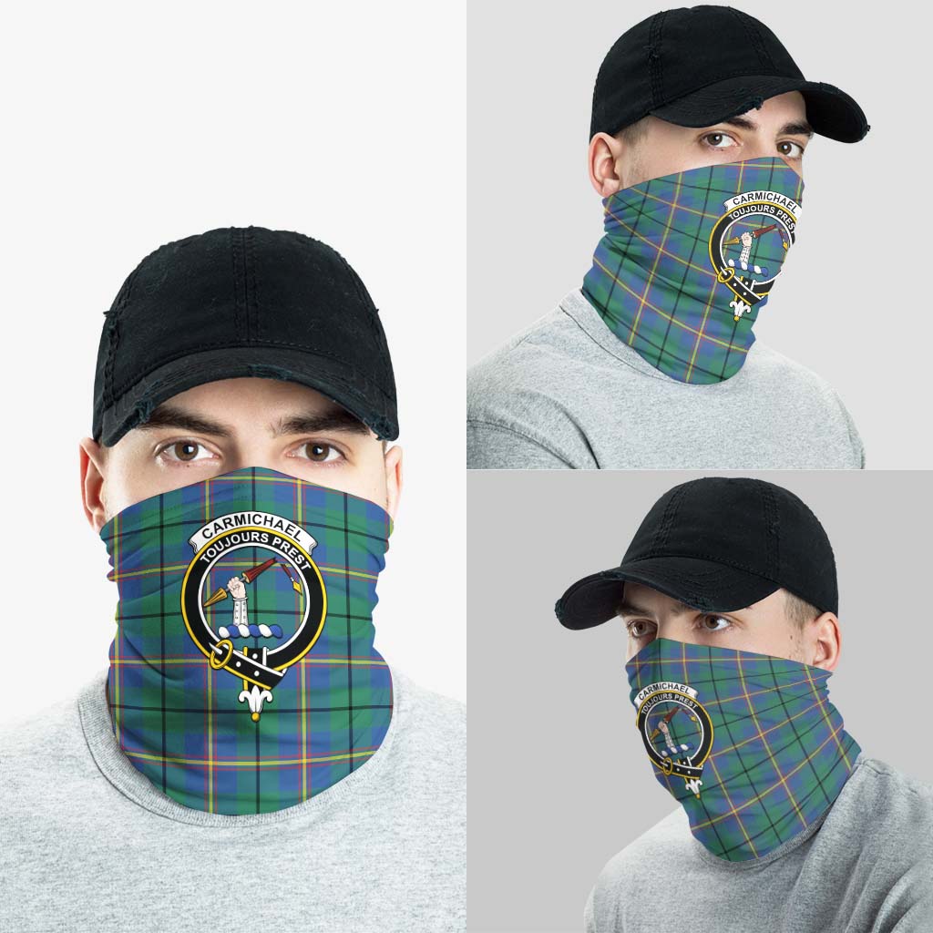 Carmichael Ancient Tartan Neck Gaiters, Tartan Bandanas, Tartan Head Band with Family Crest