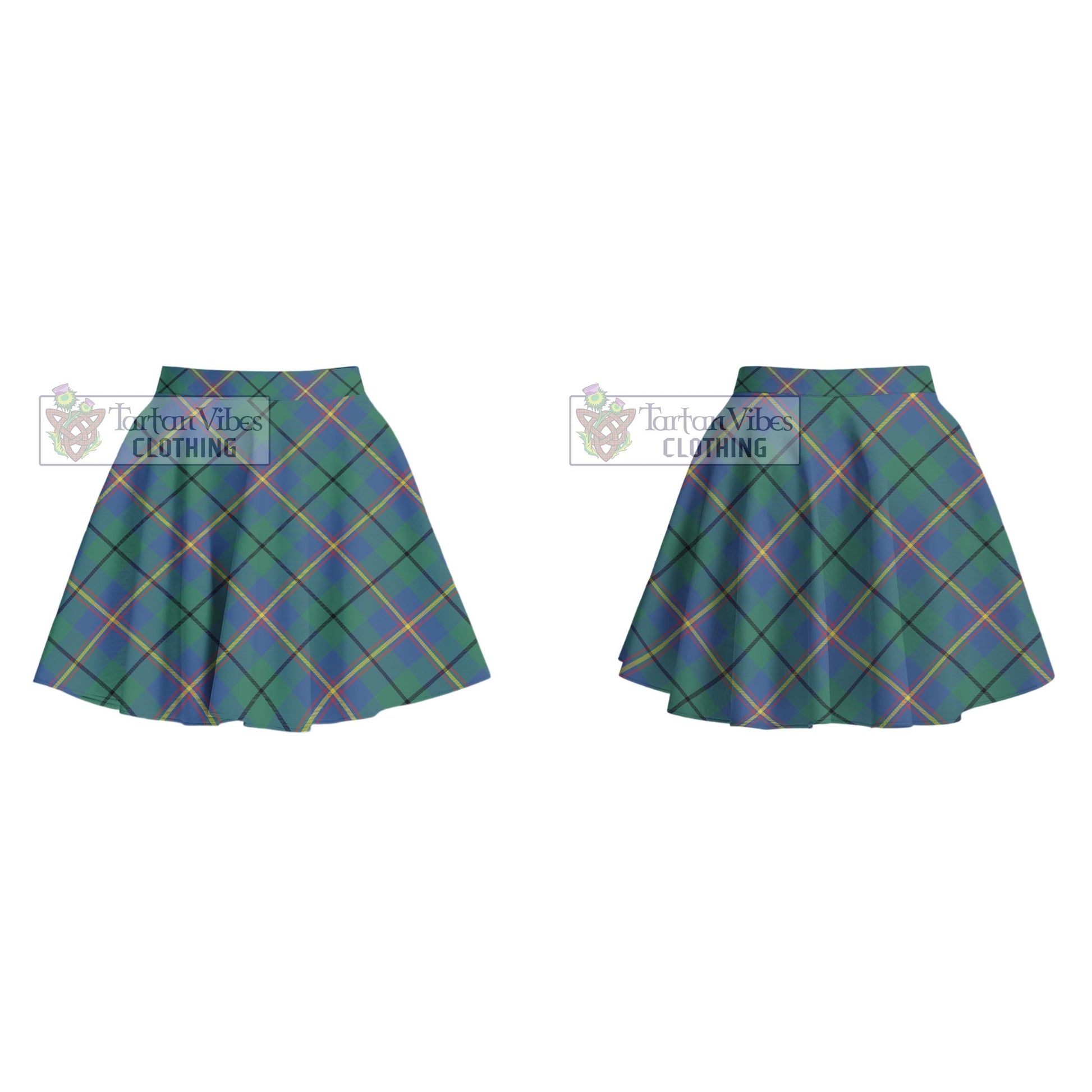 Tartan Vibes Clothing Carmichael Ancient Tartan Women's Plated Mini Skirt