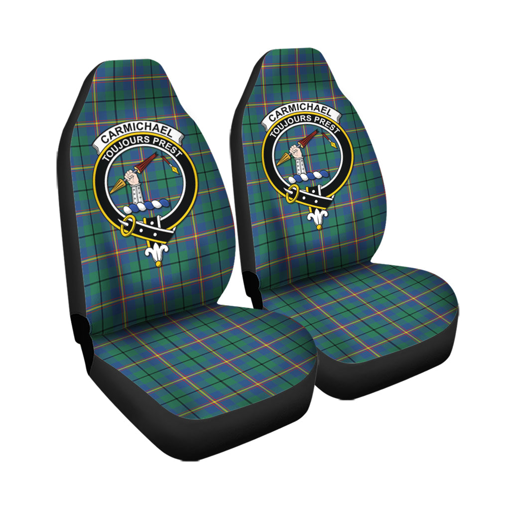 Carmichael Ancient Tartan Car Seat Cover with Family Crest - Tartanvibesclothing