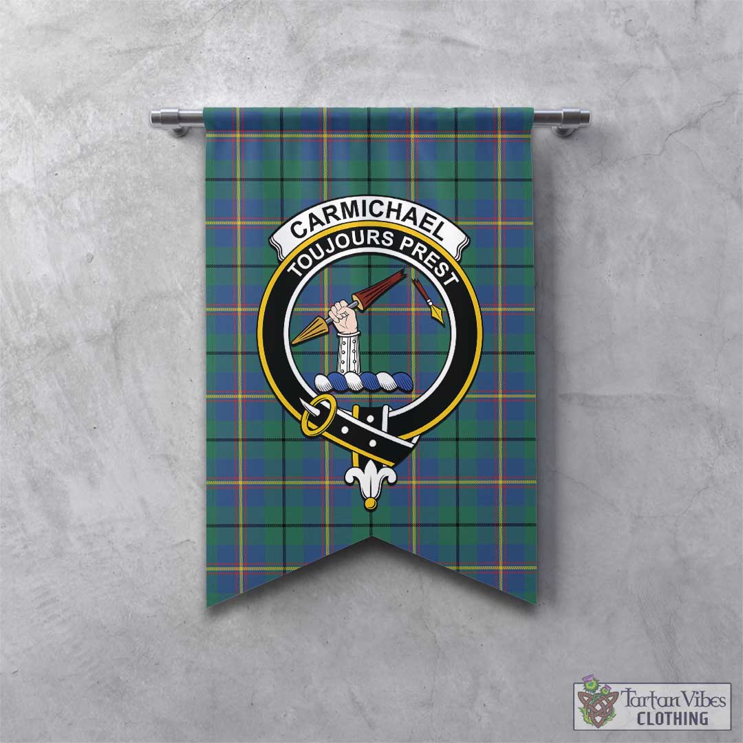 Tartan Vibes Clothing Carmichael Ancient Tartan Gonfalon, Tartan Banner with Family Crest