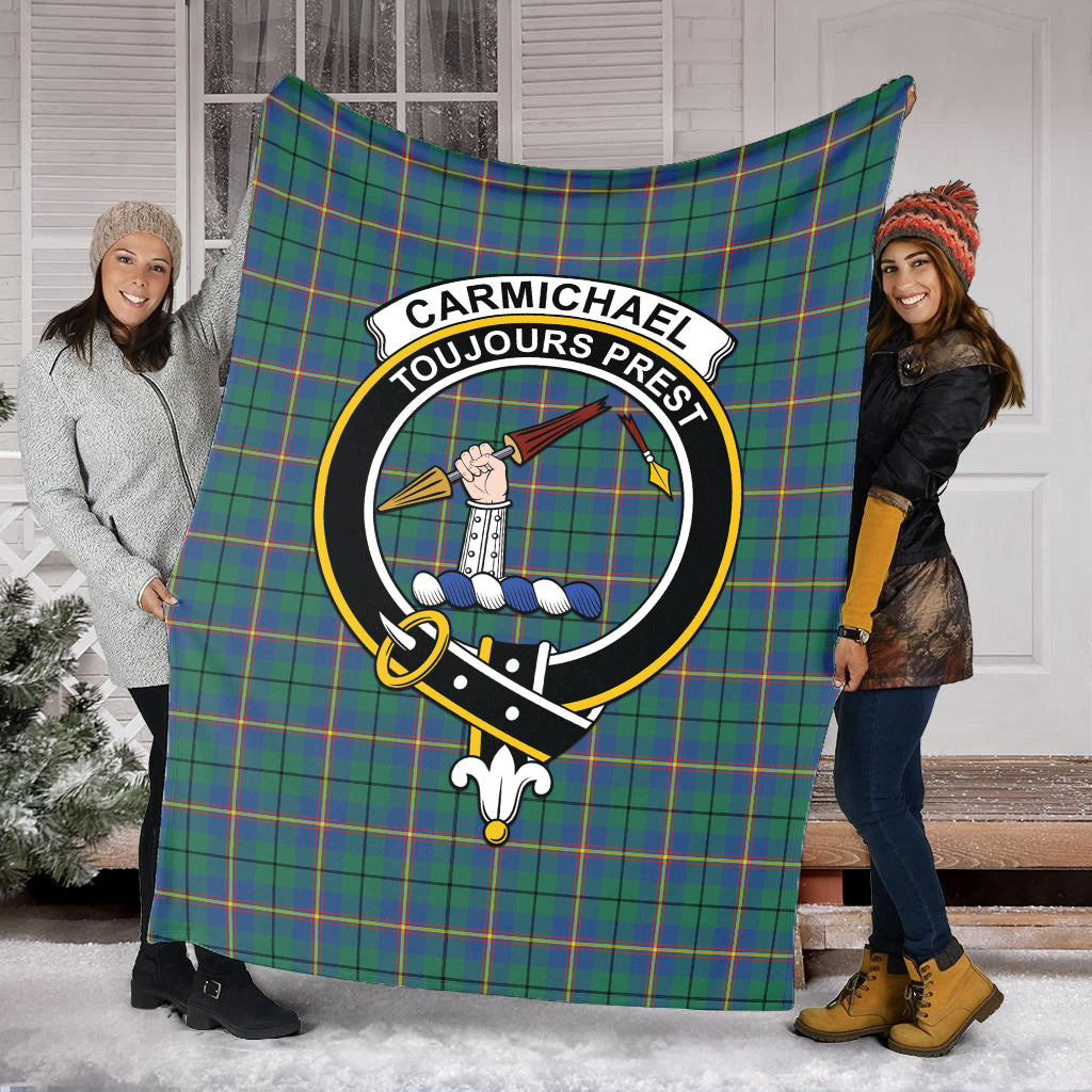 Carmichael Ancient Tartan Blanket with Family Crest - Tartan Vibes Clothing