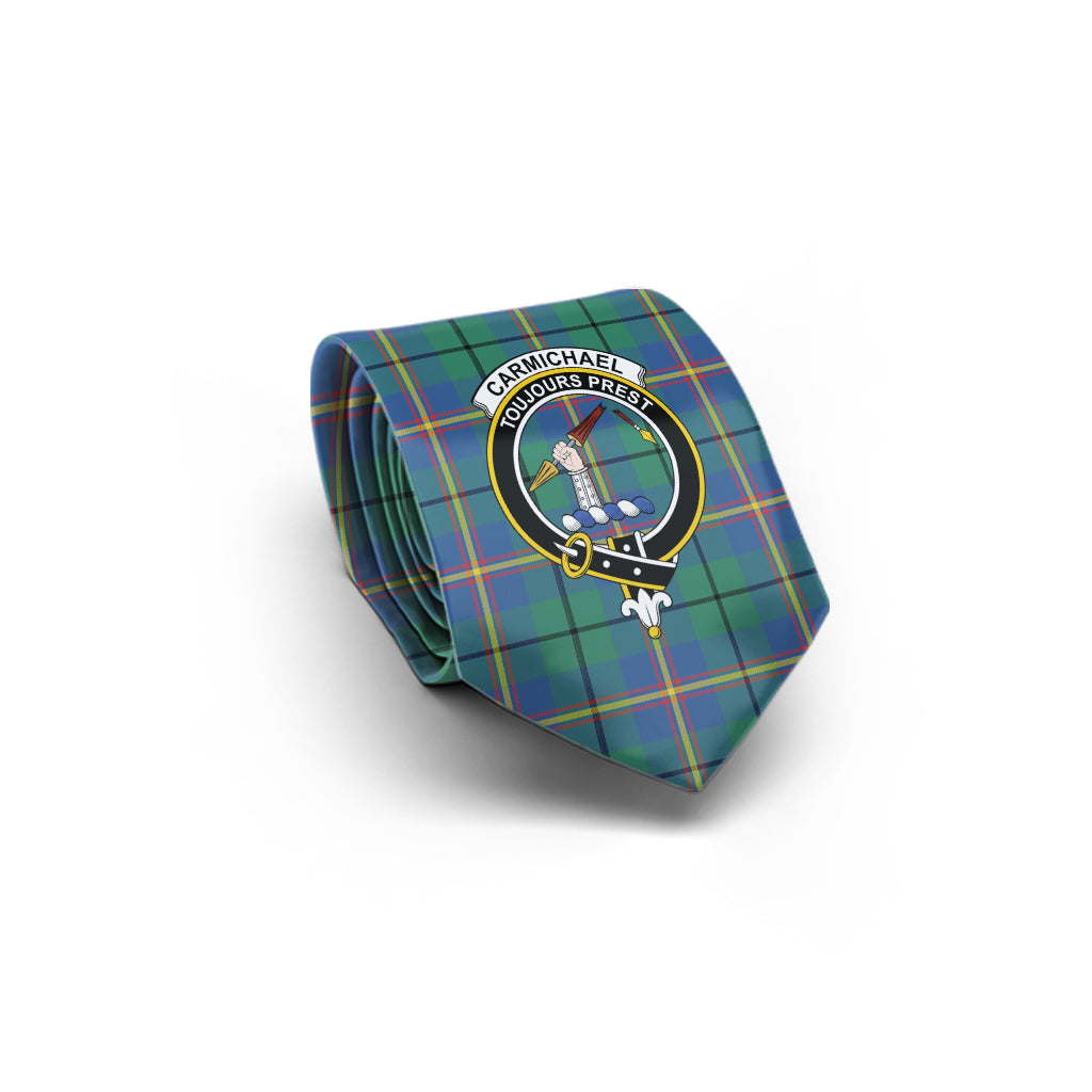 Carmichael Ancient Tartan Classic Necktie with Family Crest - Tartan Vibes Clothing