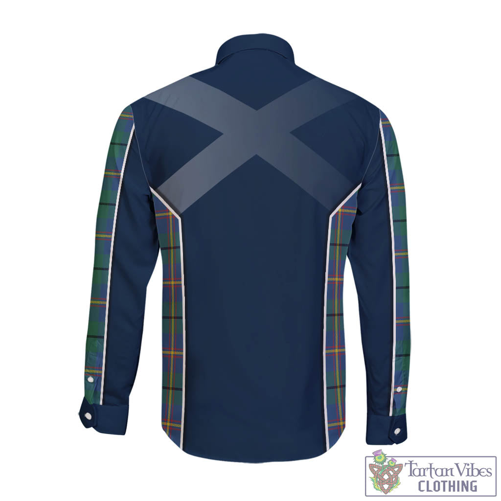 Tartan Vibes Clothing Carmichael Ancient Tartan Long Sleeve Button Up Shirt with Family Crest and Lion Rampant Vibes Sport Style