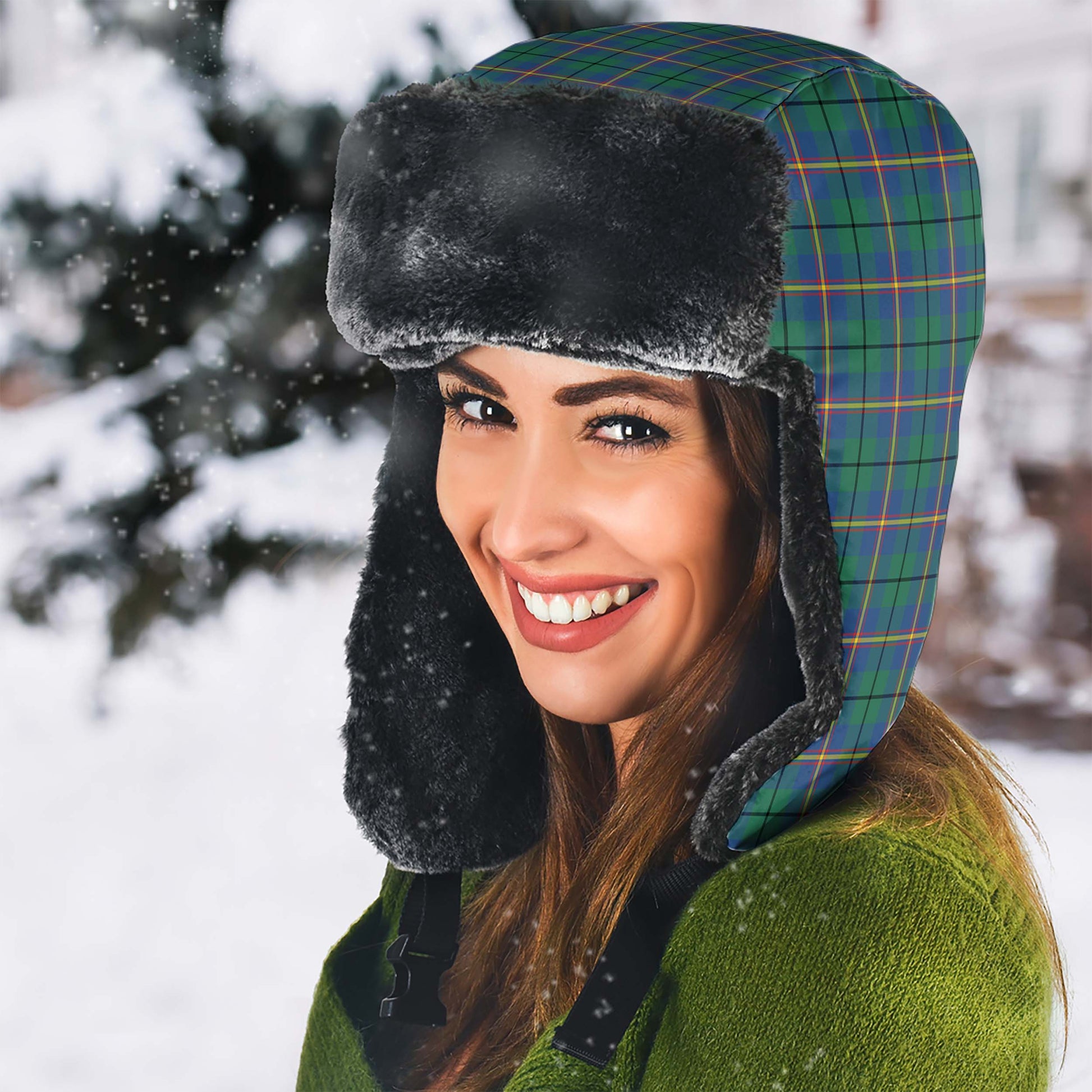 Carmichael Ancient Tartan Winter Trapper Hat - Tartanvibesclothing