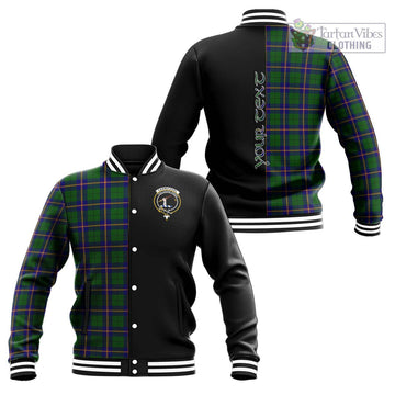 Carmichael Modern Tartan Baseball Jacket with Family Crest and Half Of Me Style