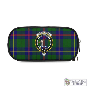 Carmichael Modern Tartan Pen and Pencil Case with Family Crest