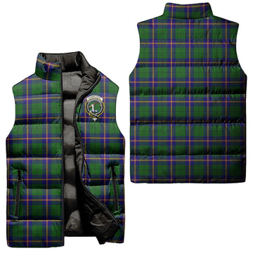 Carmichael Modern Tartan Sleeveless Puffer Jacket with Family Crest