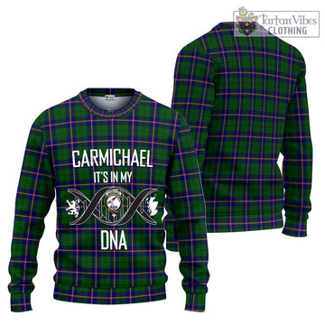 Carmichael Modern Tartan Ugly Sweater with Family Crest DNA In Me Style