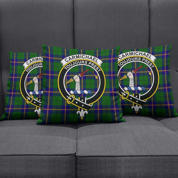 Carmichael Modern Tartan Pillow Cover with Family Crest