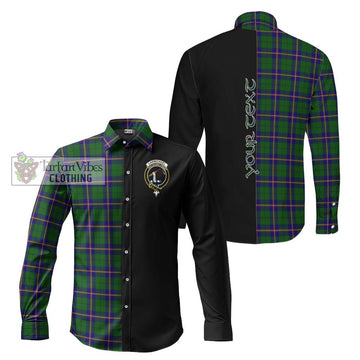 Carmichael Modern Tartan Long Sleeve Button Shirt with Family Crest and Half Of Me Style