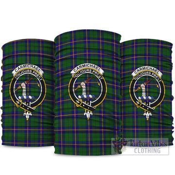 Carmichael Modern Tartan Neck Gaiters, Tartan Bandanas, Tartan Head Band with Family Crest