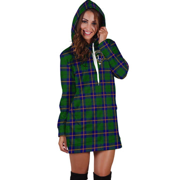 Carmichael Modern Tartan Hoodie Dress with Family Crest