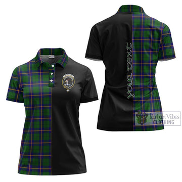 Carmichael Modern Tartan Women's Polo Shirt with Family Crest and Half Of Me Style