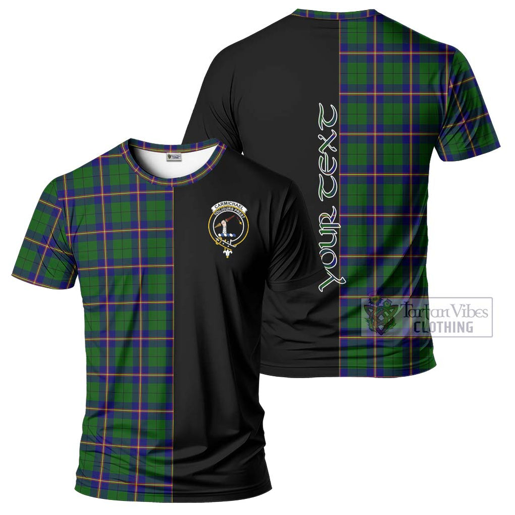 Carmichael Modern Tartan T-Shirt with Family Crest and Half Of Me Style Kid's Shirt - Tartanvibesclothing Shop