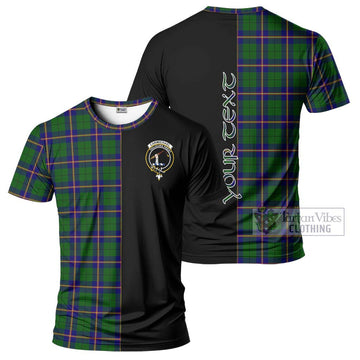 Carmichael Modern Tartan T-Shirt with Family Crest and Half Of Me Style