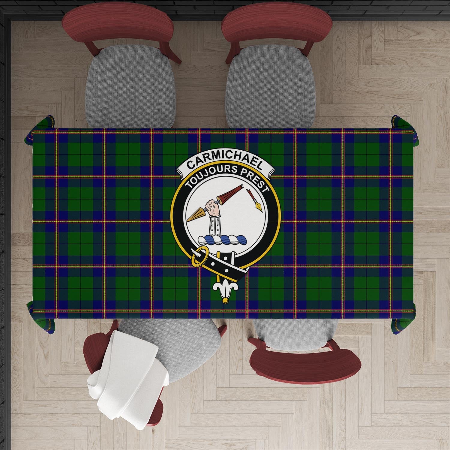 carmichael-modern-tatan-tablecloth-with-family-crest